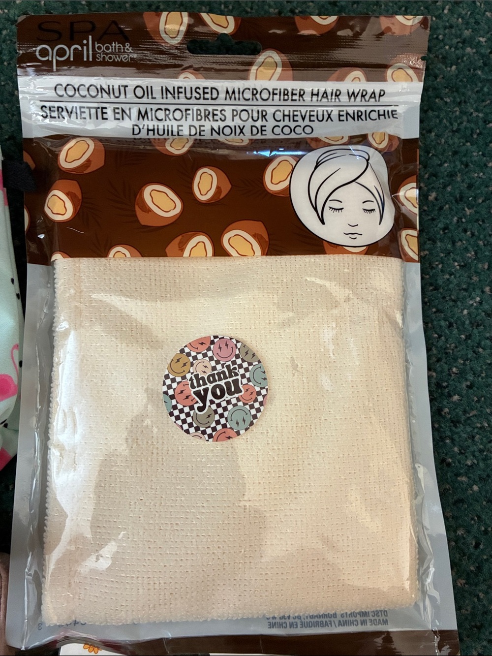Coconut Oil-Infused Microfiber Hair Wrap 5 pc Bundle - Picture 2 of 9